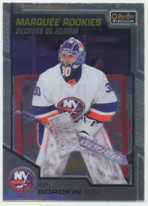 2020-21 O-PEE-CHEE PLATINUM - ILYA SOROKIN #196 MARQUEE ROOKIES