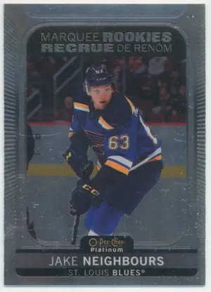 2021-22 O-PEE-CHEE PLATINUM - JAKE NEIGHBOURS #278 MARQUEE ROOKIES