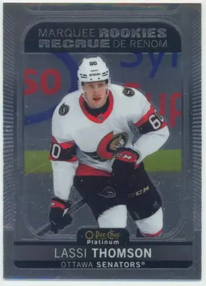 2021-22 O-PEE-CHEE PLATINUM - LASSI THOMSON #295 MARQUEE ROOKIES