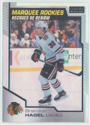 2020-21 O-PEE-CHEE PLATINUM - BRANDON HAGEL #183 MARQUEE ROOKIES RAINBOW