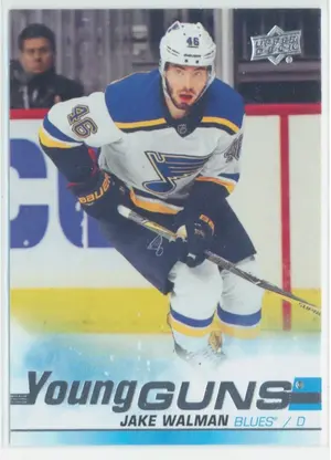 2019-20 UPPER DECK UPDATE - JAKE WALMAN #527 YOUNG GUNS