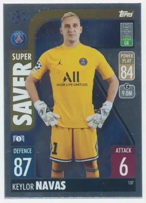 2021-22 Topps Match Attax UCL - Keylor Navas #137 Super Saver