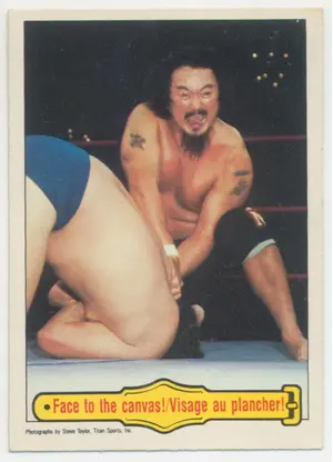 1985 O-Pee-Chee WWF - Mr. Fuji #43 "Face to the Canvas"