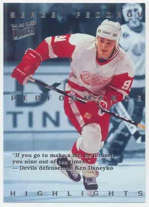 1994-95 FLEER ULTRA - SERGEI FEDOROV #7 PERFORMANCE HIGHLIGHTS