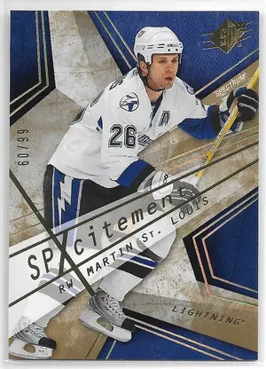 2008-09 SPx SPXcitement Spectrum #X41 Martin St. Louis (60/99)