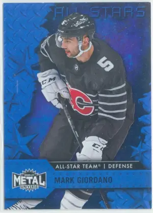 2020-21 SKYBOX METAL UNIVERSE - MARK GIORDANO #190 BLUE SPECTRUM