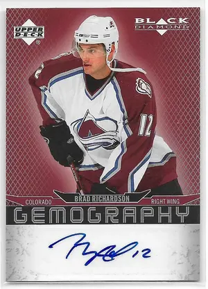 2007-08 Black Diamond Gemography #G-RI Brad Richardson
