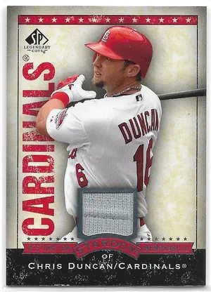 2008 SP Legendary Cuts Destination Stardom Memorabilia #DS-CD Chris Duncan