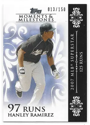 2008 Topps Moments & Milestones #92 Hanley Ramirez (013/150)
