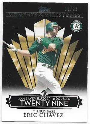2008 Topps Moments & Milestones Black #115 Eric Chavez (07/25)