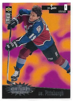 1996-97 Collector's Choice You Crash The Game #C7 Joe Sakic (vs. Pittsburgh)