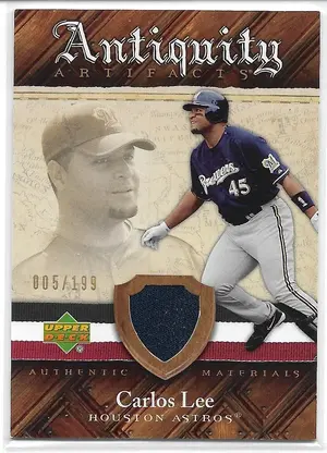 2007 Artifacts Antiquity Artifacts #AA-CL Carlos Lee (005/199)