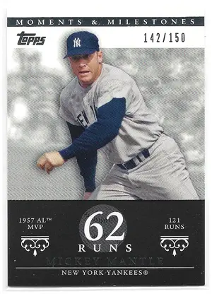 2007 Topps Moments & Milestones #76 Mickey Mantle (142/150)