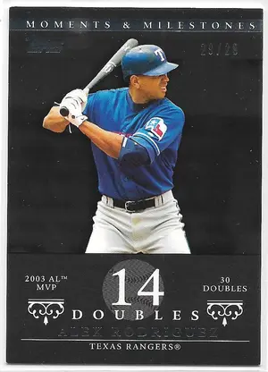 2007 Topps Moments & Milestones Black #31 Alex Rodriguez (29/29)