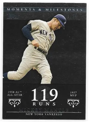 2007 Topps Moments & Milestones Black #169 Mickey Mantle (10/29)