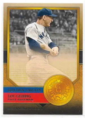2012 Topps Golden Greats #GG-4 Lou Gehrig