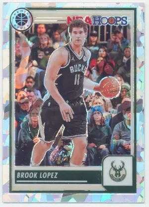 2023-24 Panini NBA Hoops Premium Stock - Brook Lopez #4 Ice Prizm Parallel