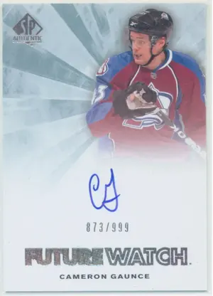 2011-12 SP AUTHENTIC - CAMERON GAUNCE #258 FUTURE WATCH 873/999