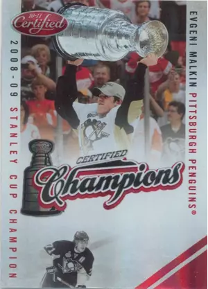 2010-11 CERTIFIED - EVGENI MALKIN #8 CERTIFIED CHAMPIONS 173/250 MIRROR RED