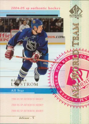 2004-05 SP AUTHENTIC - NICKLAS LIDSTROM #112 ALL WORLD TEAM