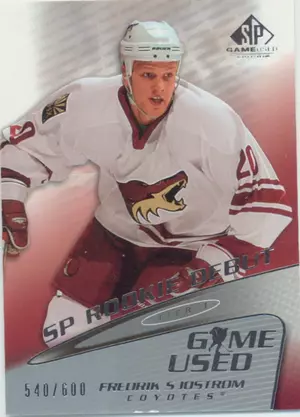 2003-04 SP GAME USED - FREDRIK SJOSTROM #126 SP ROOKIE DEBUT 540/600