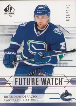2014-15 SP AUTHENTIC - BRANDON DEFAZIO #250 FUTURE WATCH 641/999