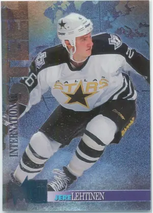 1995-96 FLEER METAL - JERE LEHTINEN #13 INTERNATIONAL STEEL