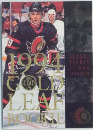 1994-95 LEAF - ALEXEI YASHIN #3 GOLD LEAF ROOKIE