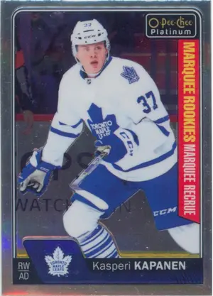 2016-17 O-PEE-CHEE PLATINUM - KASPERI KAPANEN #187 MARQUEE ROOKIE