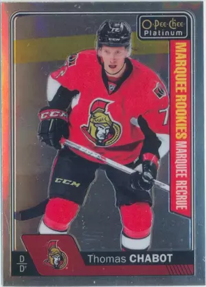 2016-17 O-PEE-CHEE PLATINUM - THOMAS CHABOT #174 MARQUEE ROOKIES