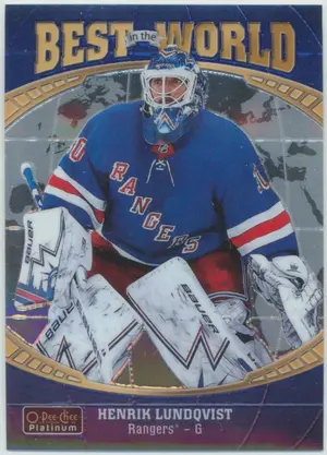 2019-20 O-PEE-CHEE PLATINUM - HENRIK LUNDQVIST #BW-12 BEST IN THE WORLD