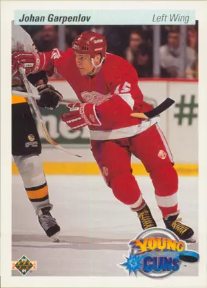 1990-91 UPPER DECK - JOHAN GARPENLOV #523 YOUNG GUNS