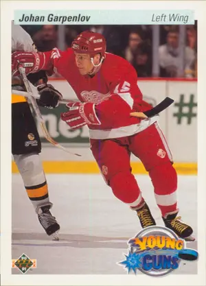 1990-91 UPPER DECK - JOHAN GARPENLOV #523 YOUNG GUNS