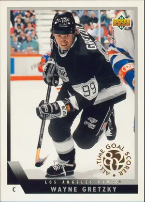 1993-94 UPPER DECK - WAYNE GRETZKY #99 ALL-TIME GOAL SCORER GOLD STAMP