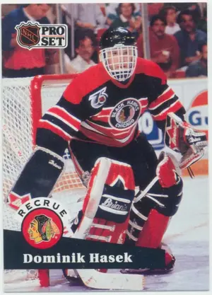 1991-92 PRO SET FRENCH - DOMINIK HASEK #529 ROOKIE