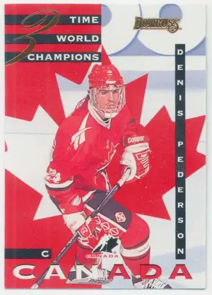 1995-96 DONRUSS - DENIS PEDERSON #20 CANADA WORLD JUNIORS