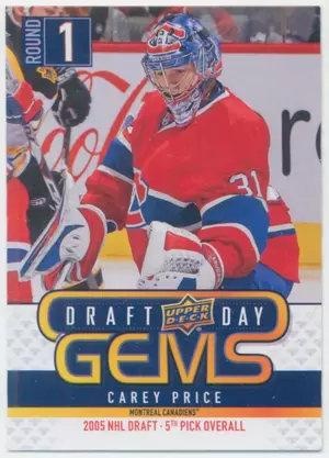 2018-19 Upper Deck NHL Draft Gems - Carey Price #GEM04