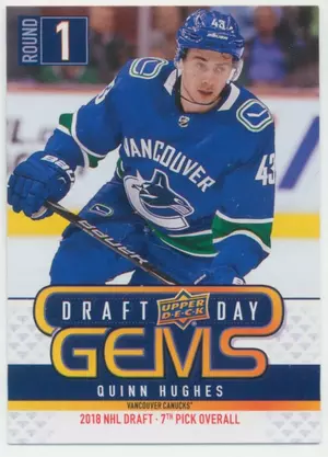 2018-19 Upper Deck NHL Draft Gems - Quinn Hughes #GEM08