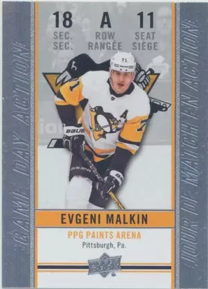 2018-19 TIM HORTONS - EVGENI MALKIN #GDA-11 GAME DAY ACTION
