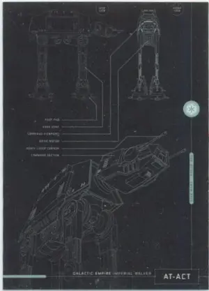 2016 Star Wars Rogue One - AT-ACT Blueprints of Ships and Vehicles #BP6