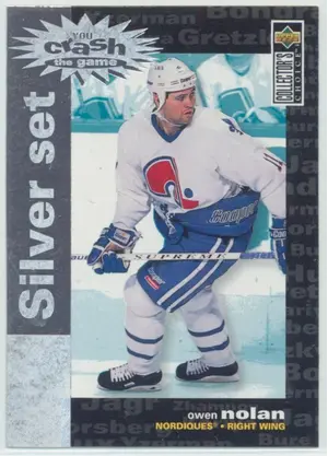 1995-96 COLLECTOR'S CHOICE - OWEN NOLAN #C12 YOU CRASH THE GAME SILVER SET