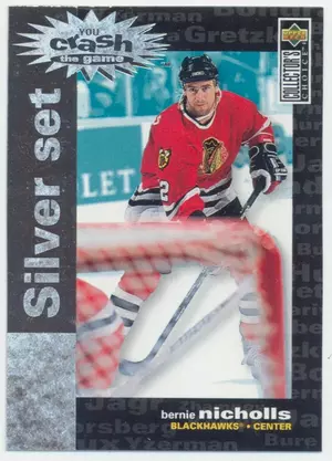 1995-96 COLLECTOR'S CHOICE - BERNIE NICHOLLS #C17 YOU CRASH THE GAME SILVER SET