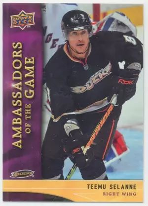 2009-10 UPPER DECK - TEEMU SELANNE #AG4 AMBASSADORS OF THE GAME