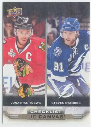 2015-16 UPPER DECK - JONATHAN TOEWS/STEVEN STAMKOS #C90 CANVAS
