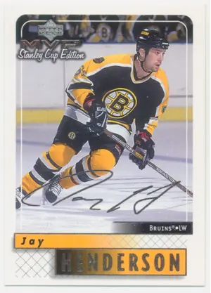 1999-00 MVP STANLEY CUP EDITION - JAY HENDERSON #18 SILVER SCRIPTS