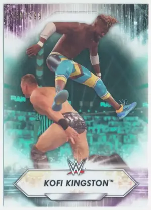 2021 Topps WWE - Kofi Kingston #115 Aqua Parallel 160/299