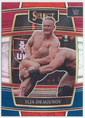 2022 Select WWE - Ilja Dragunov #89 Concourse Red and Blue Prizm Parallel