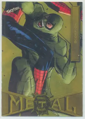 2021 Marvel Metal Universe Spider-Man - Scorpion #73 Yellow Light FX Parallel