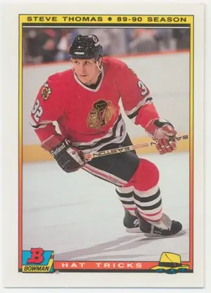 1990-91 BOWMAN - STEVE THOMAS #13 HAT TRICKS