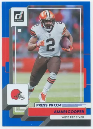 2022 Donruss - Amari Cooper #149 Press Proof Blue Parallel